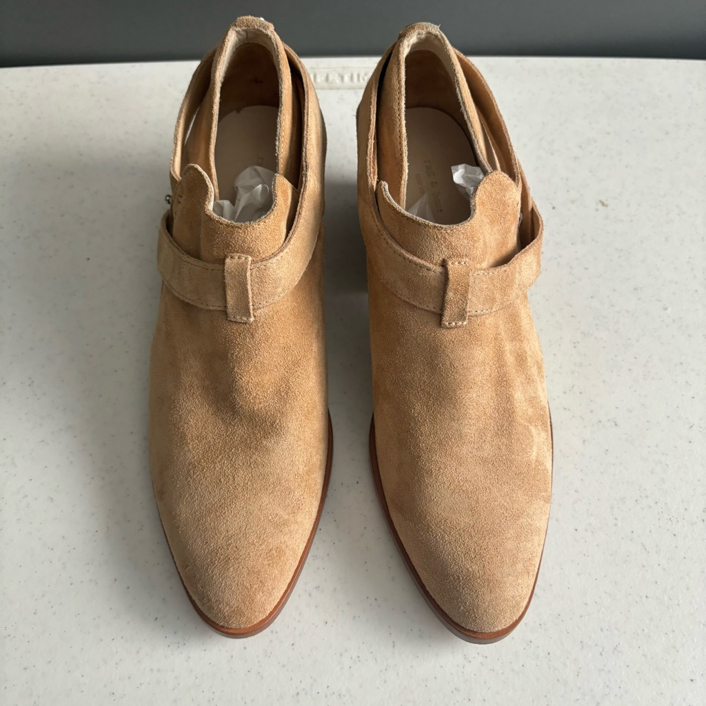Rag & Bone Tan Suede Ankle Booties